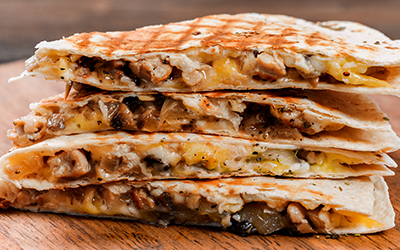 Quesadillas and other Southwest style dishes from The Village Inn Linwood