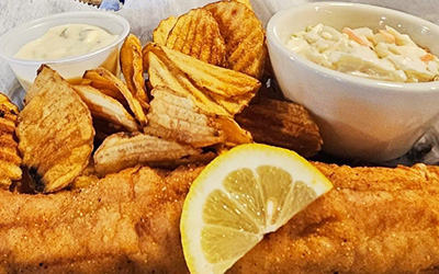 Fish dishes from The Village Inn Linwood